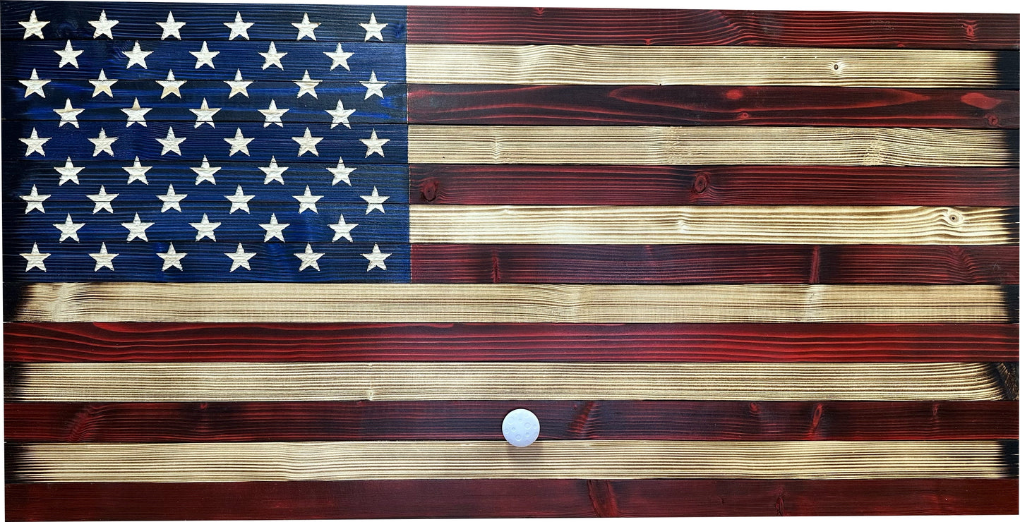 Large American Flag Gun Cabinet Firearm Storage