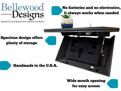 Hidden Compartment Walnut Shelf Firearm Storage