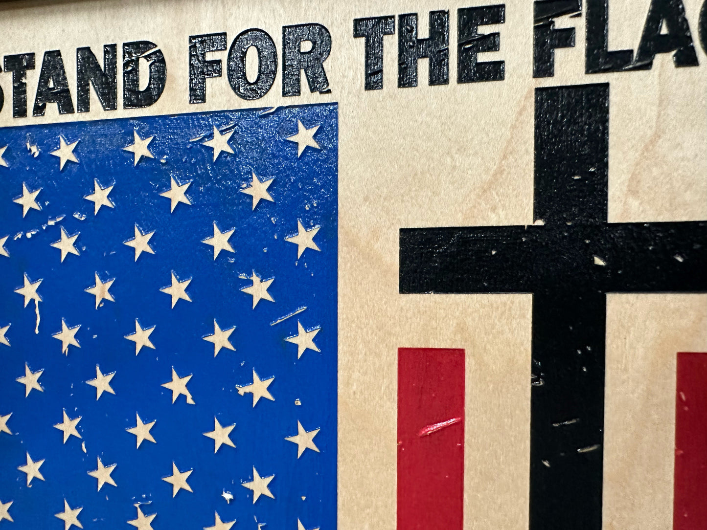 Stand for the Flag Cross Gun Cabinet Firearm Storage