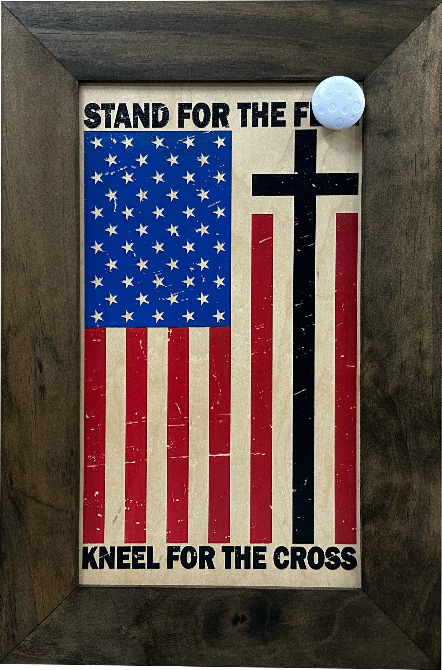 Stand for the Flag Cross Gun Cabinet Firearm Storage