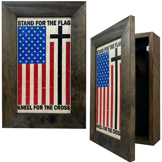 Stand for the Flag Cross Gun Cabinet Firearm Storage