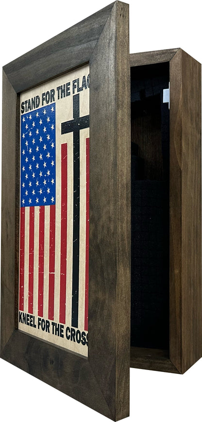 Stand for the Flag Cross Gun Cabinet Firearm Storage