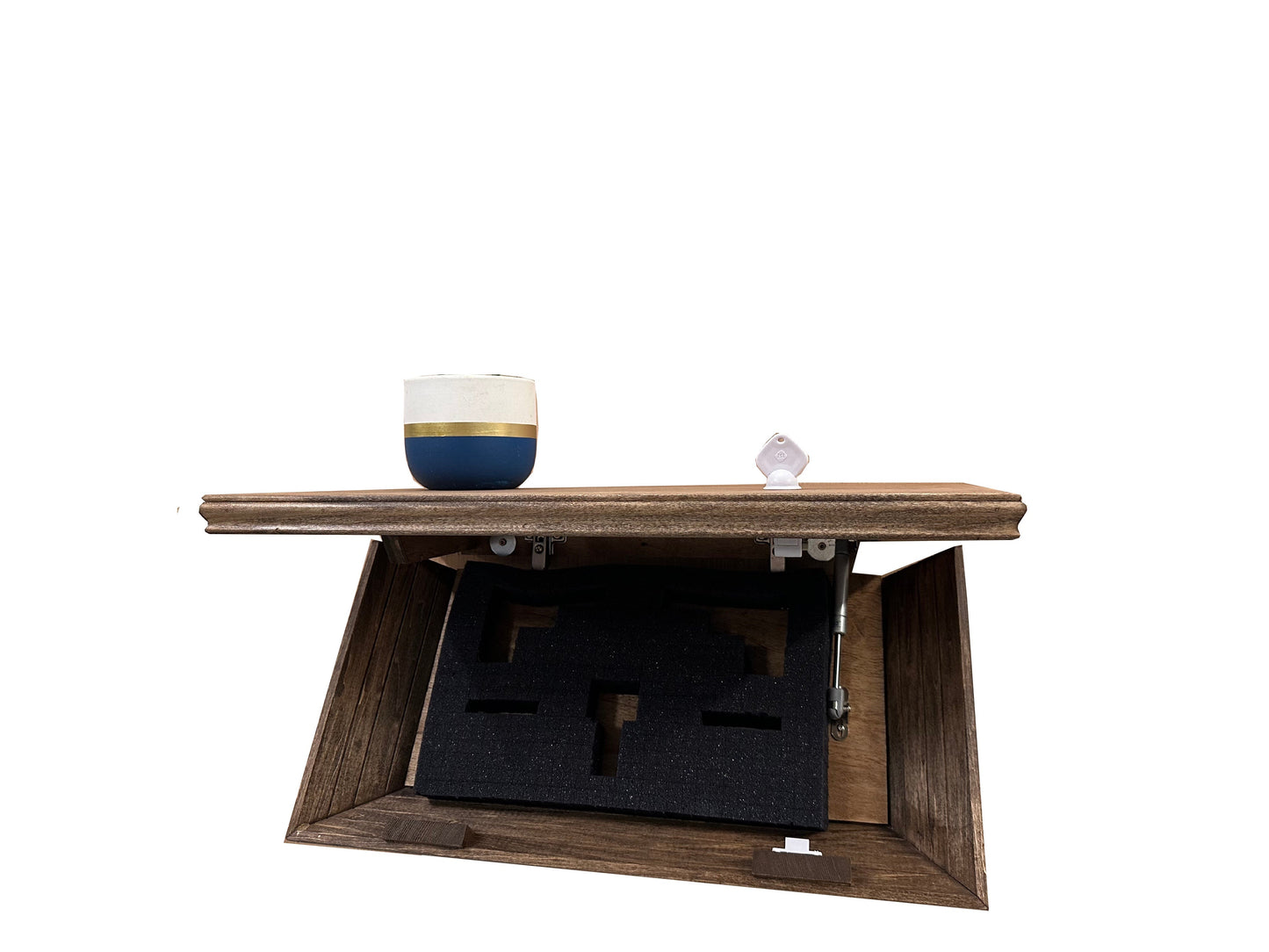 Hidden Compartment Walnut Shelf Firearm Storage