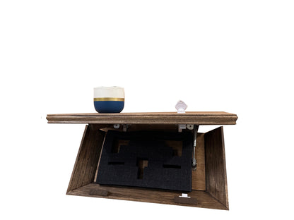 Hidden Compartment Walnut Shelf Firearm Storage